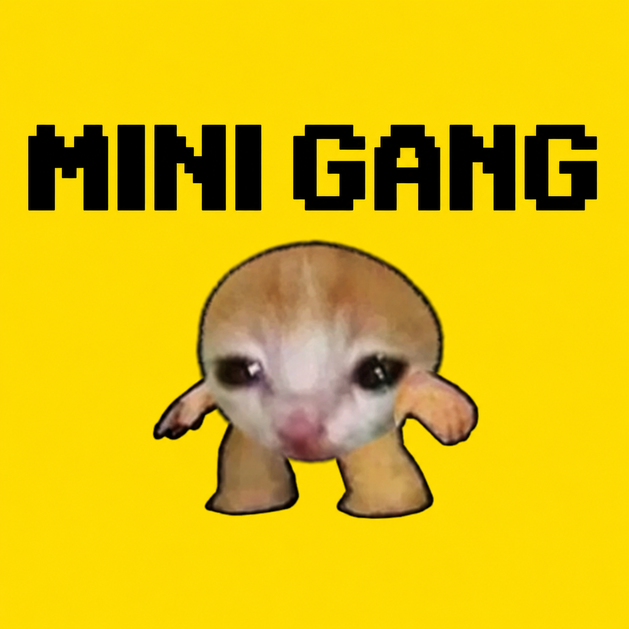MINI GANG yellow token artwork featuring the mini cat